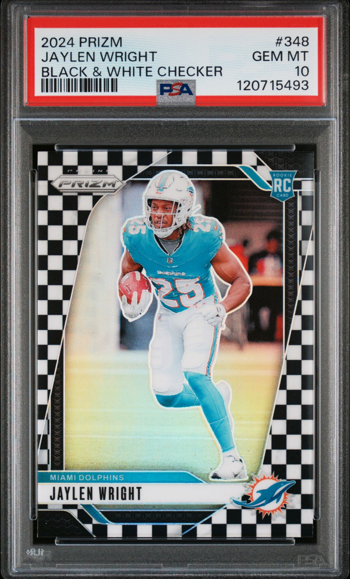 リンリン MODYSSEY トレカ プジェ ボイプラ 2024 Panini Prizm 348 Jaylen Wright Black & White Checker PSA 10