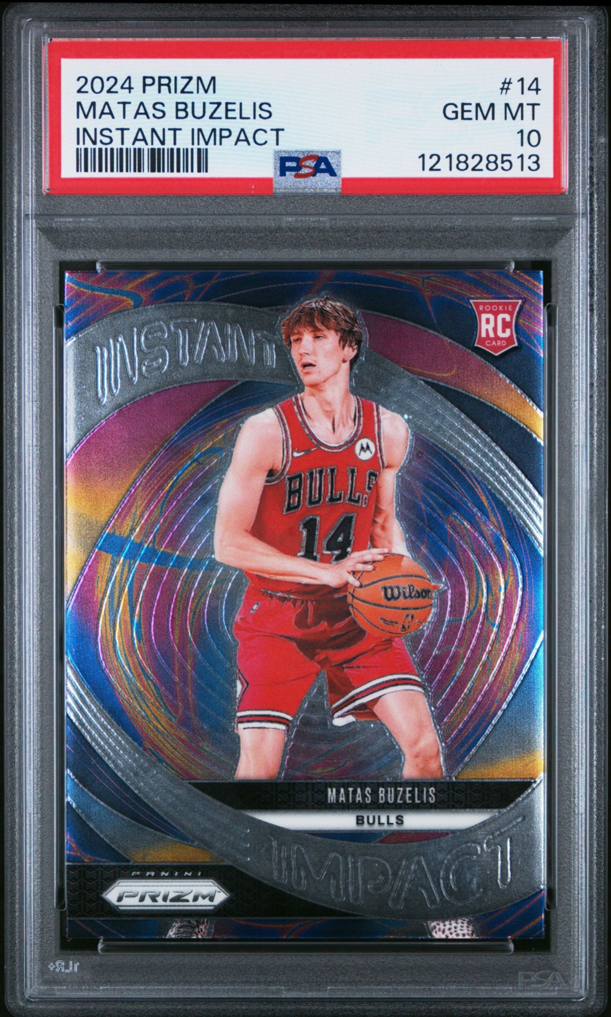 2024 Panini Prizm Instant Impact 14 Matas Buzelis PSA 10