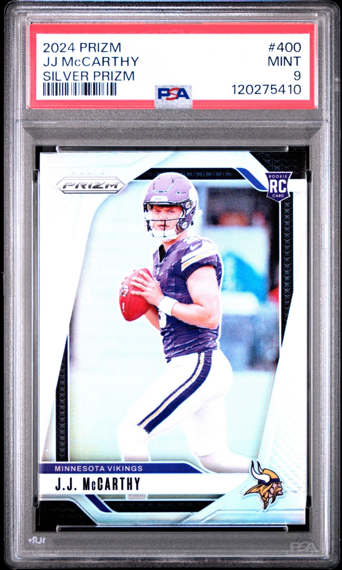 2024 Panini Prizm 400 JJ McCarthy Silver Prizm PSA 9
