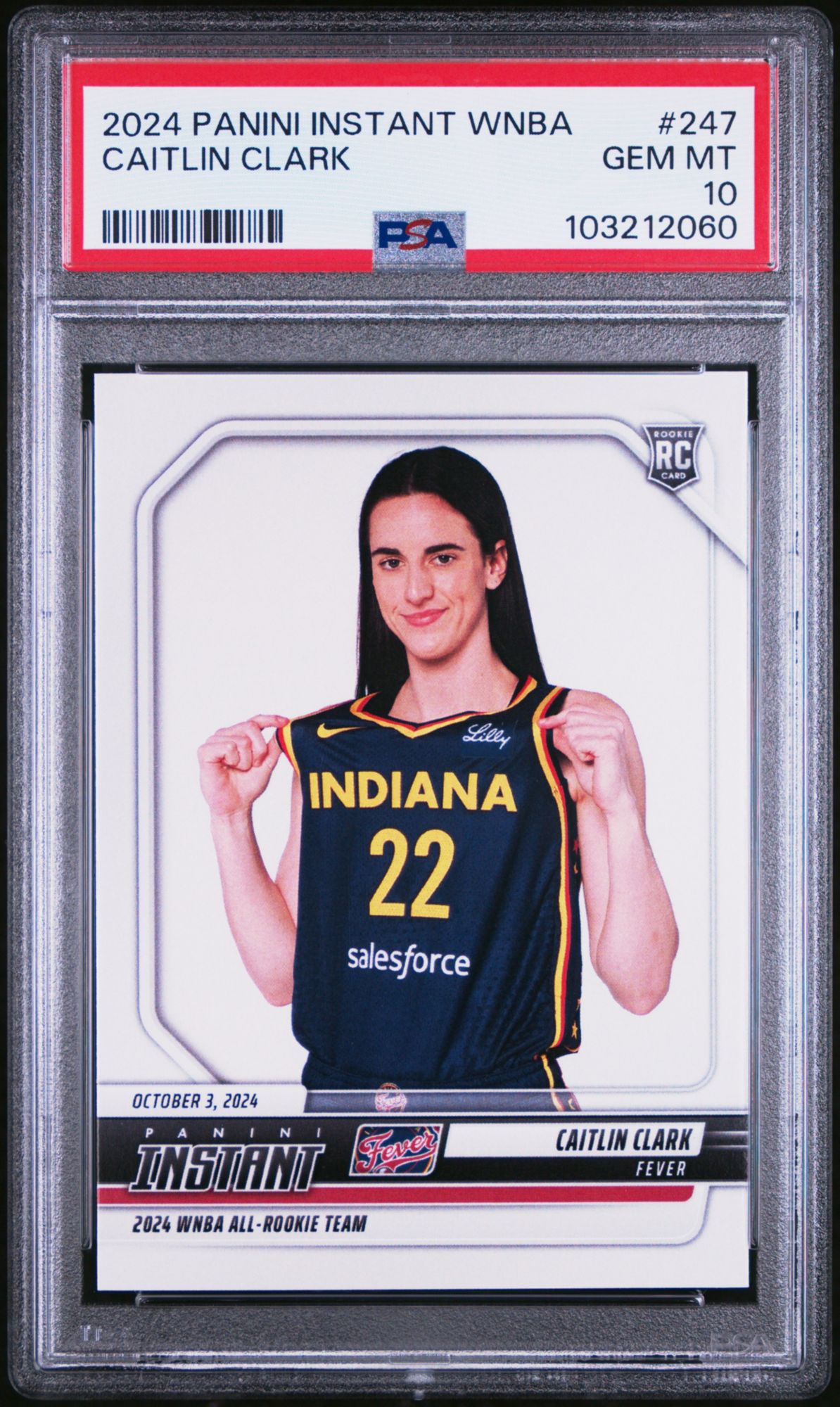 2024 Panini Instant WNBA 247 Caitlin Clark PSA 10