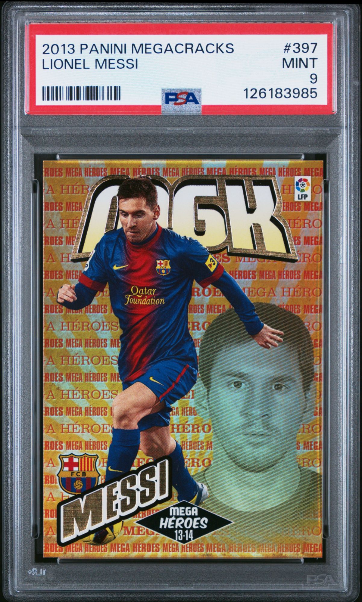 2013 Panini Megacracks 397 Lionel Messi PSA 9