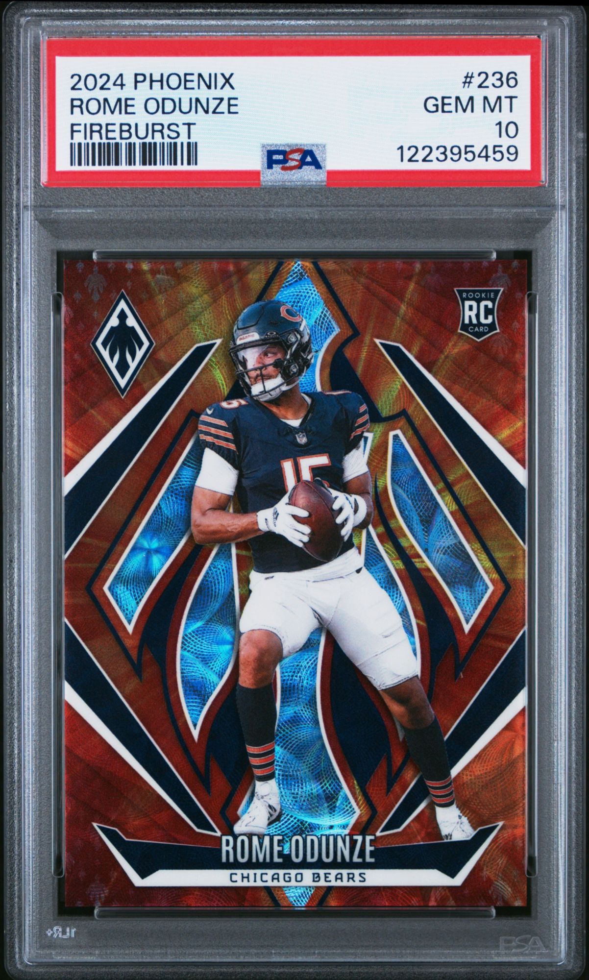 2024 Panini Phoenix 236 Rome Odunze Fireburst PSA 10