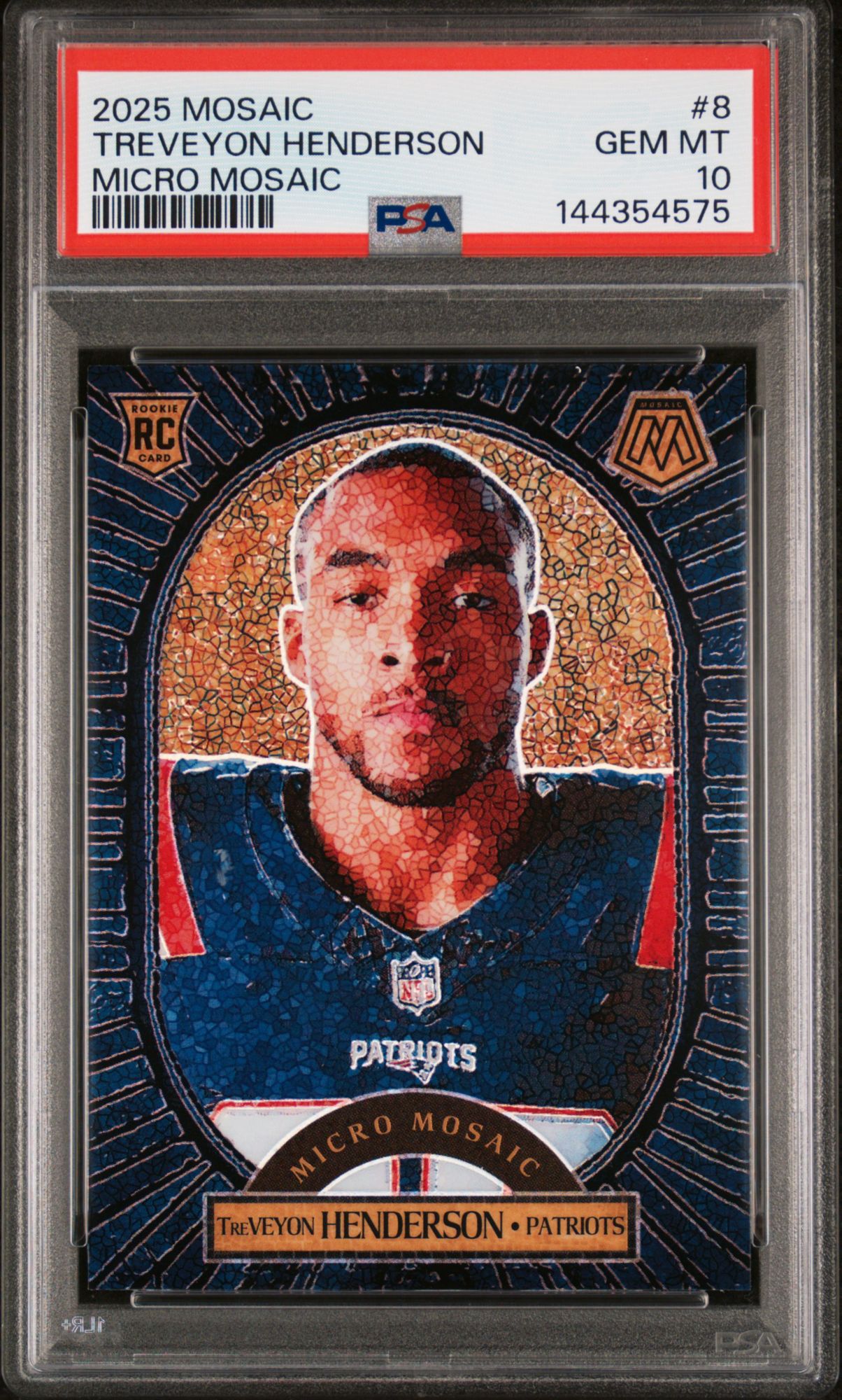 2025 Panini Mosaic Micro Mosaic 8 Treveyon Henderson PSA 10
