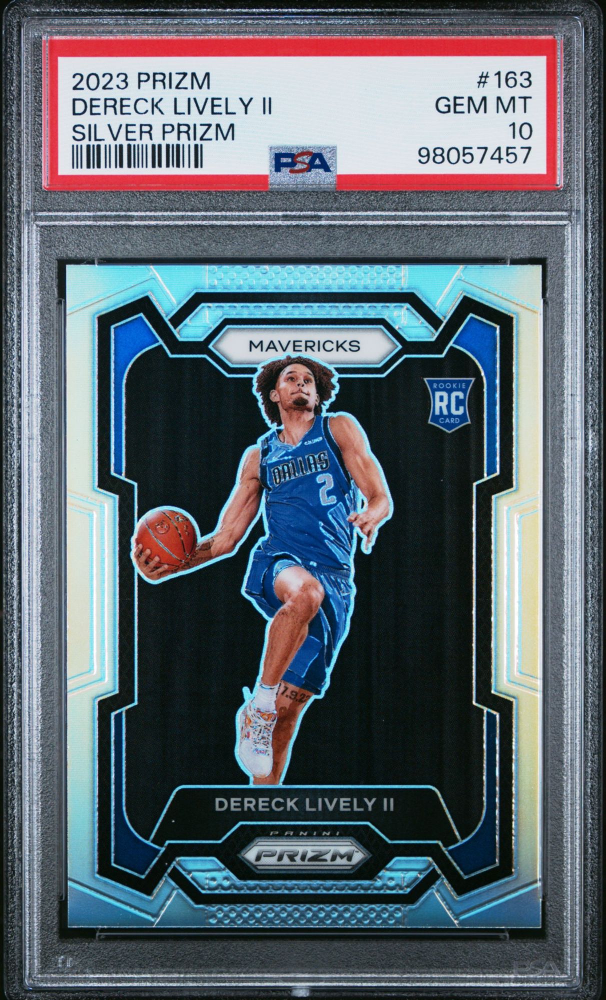 2023 Panini Prizm 163 Dereck Lively II Silver Prizm PSA 10