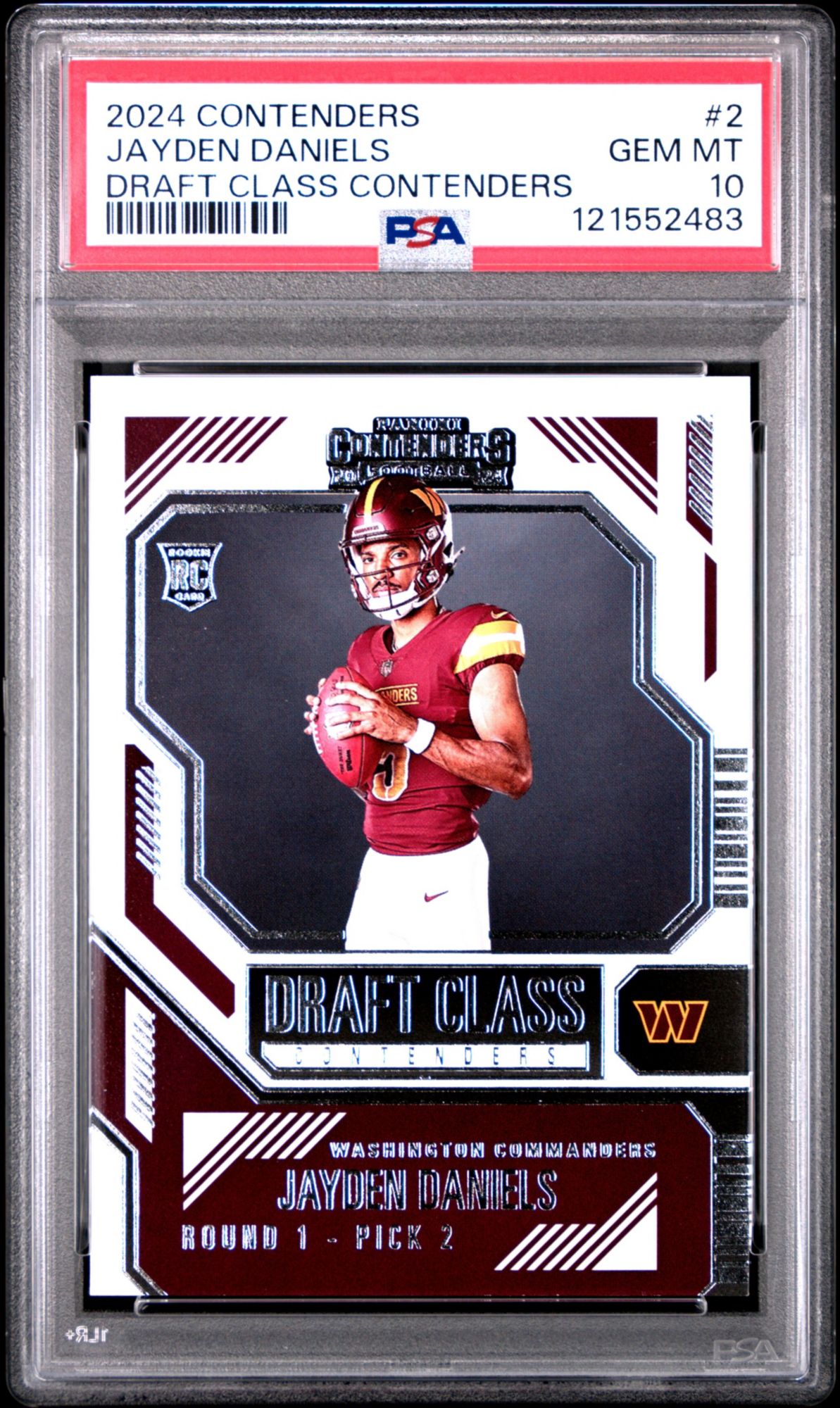 2024 Panini Contenders Draft Class Contenders 2 Jayden Daniels PSA 10