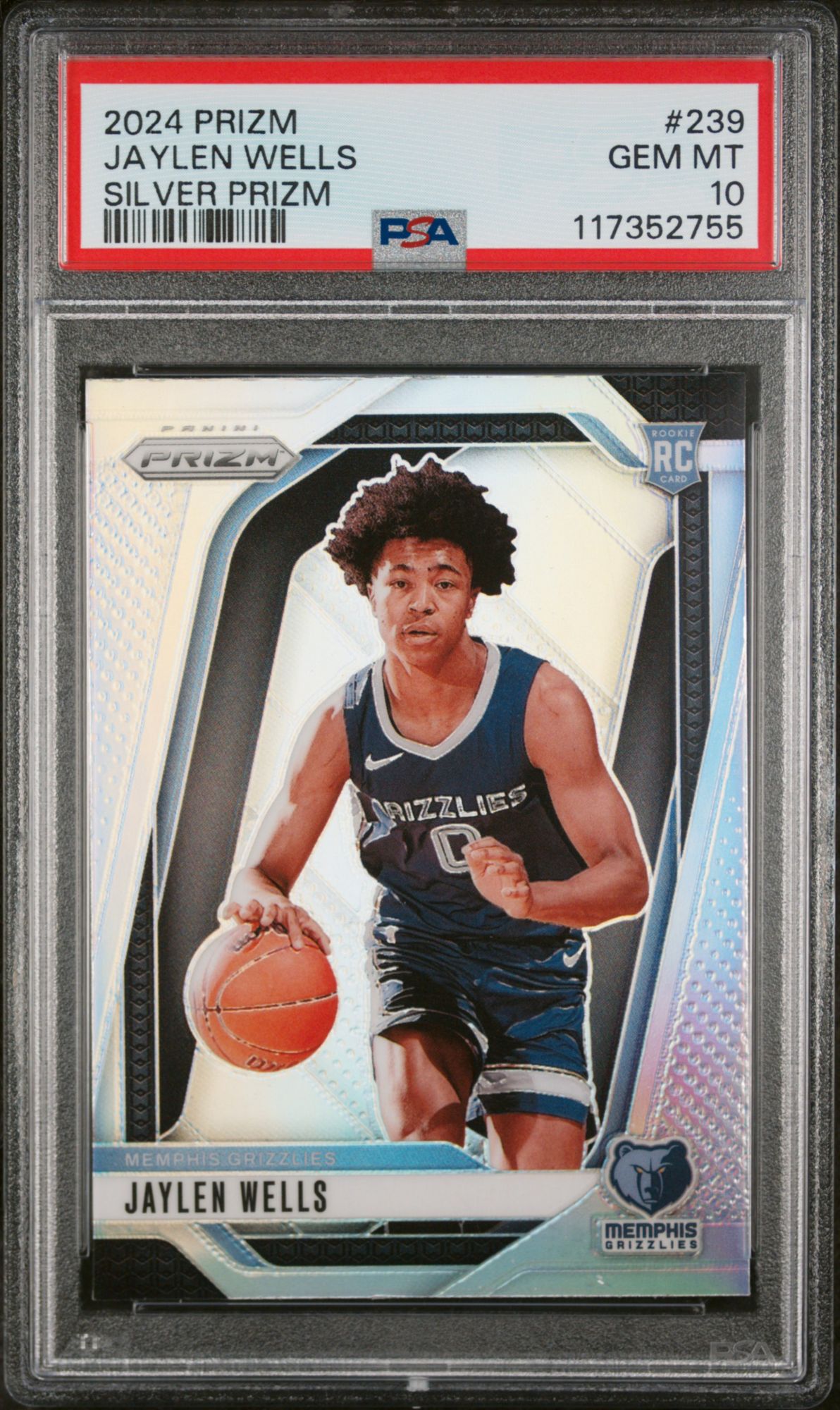 2024 Panini Prizm 239 Jaylen Wells Silver Prizm PSA 10