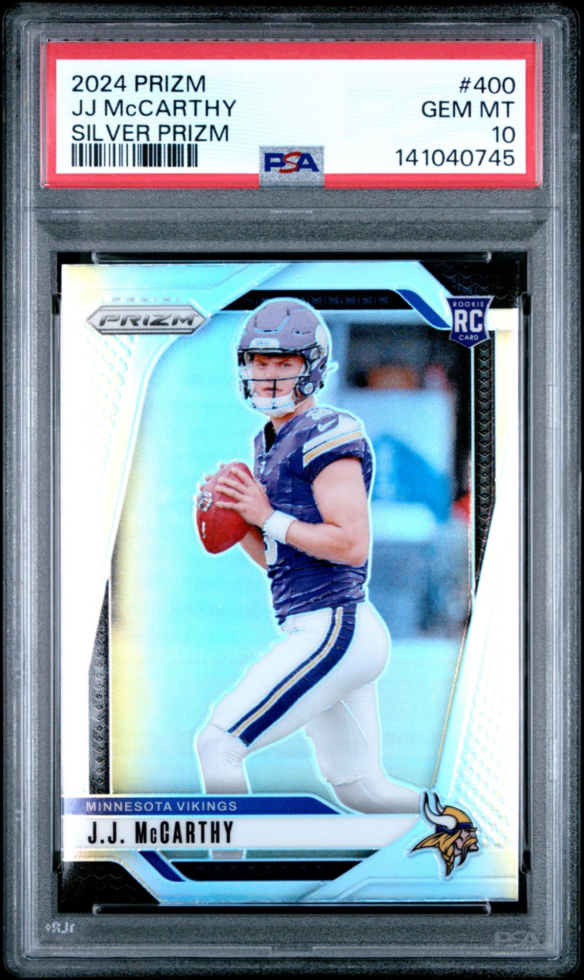 2024 Panini Prizm 400 JJ Mccarthy Silver Prizm PSA 10