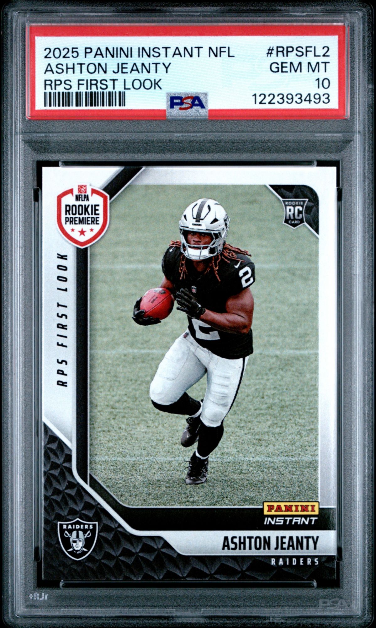 2025 Panini Instant Nfl Rps First Look Rpsfl2 Ashton Jeanty PSA 10
