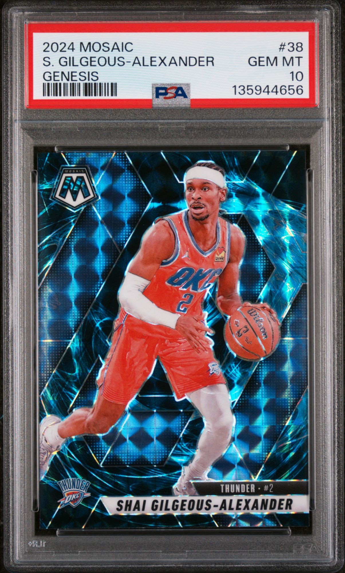 2024 Panini Mosaic 38 Shai Gilgeous-Alexander Genesis PSA 10