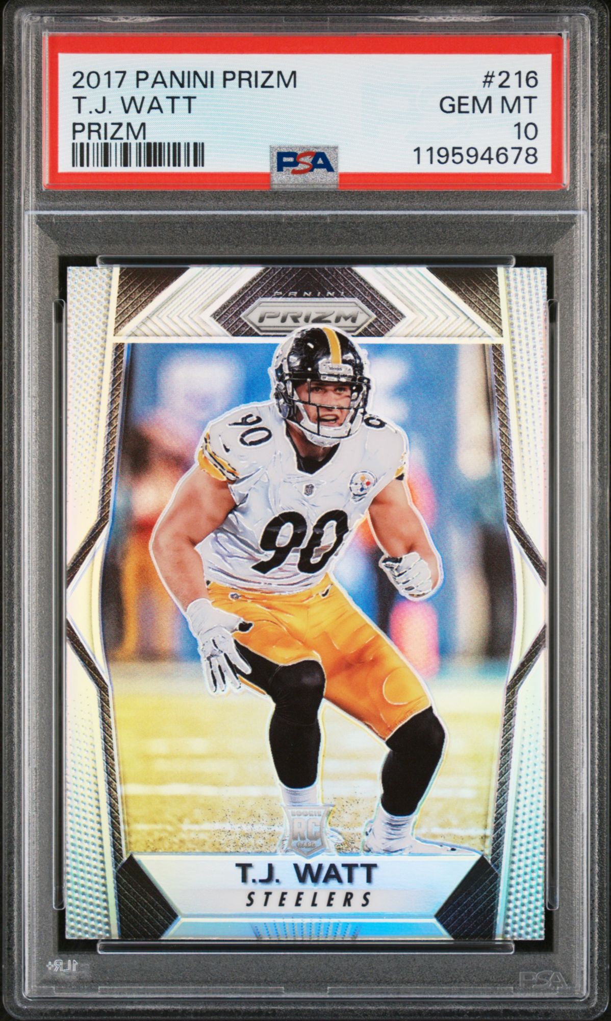 2017 Panini Prizm 216 T.j. Watt Prizm PSA 10