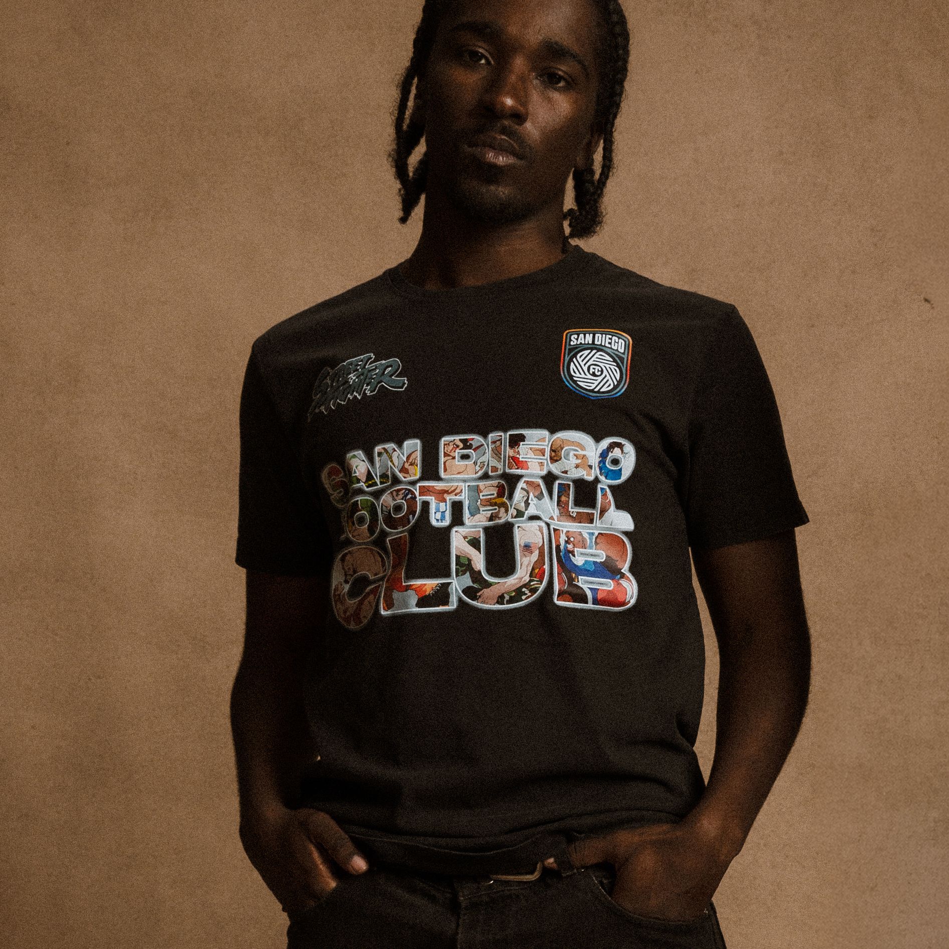 Peace Collective Adult San Diego FC | Street Fighter Character T-Shirt