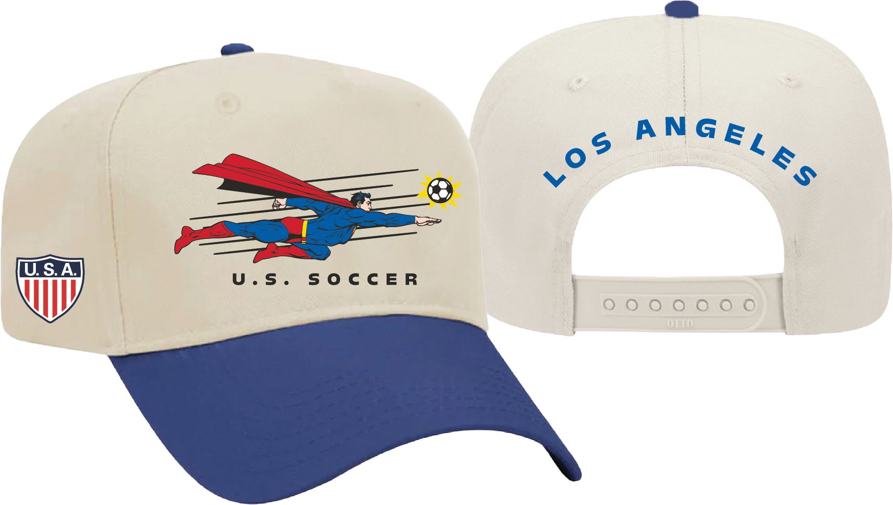 Peace Collective Adult U.S. Soccer | DC Worlds Collide Superman Flight LA Snapback Hat
