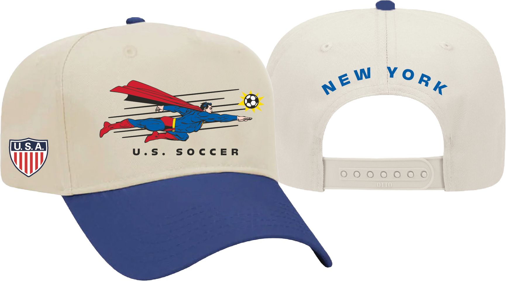 Peace Collective Adult U.S. Soccer | DC Worlds Collide Superman Flight New York City Snapback Hat