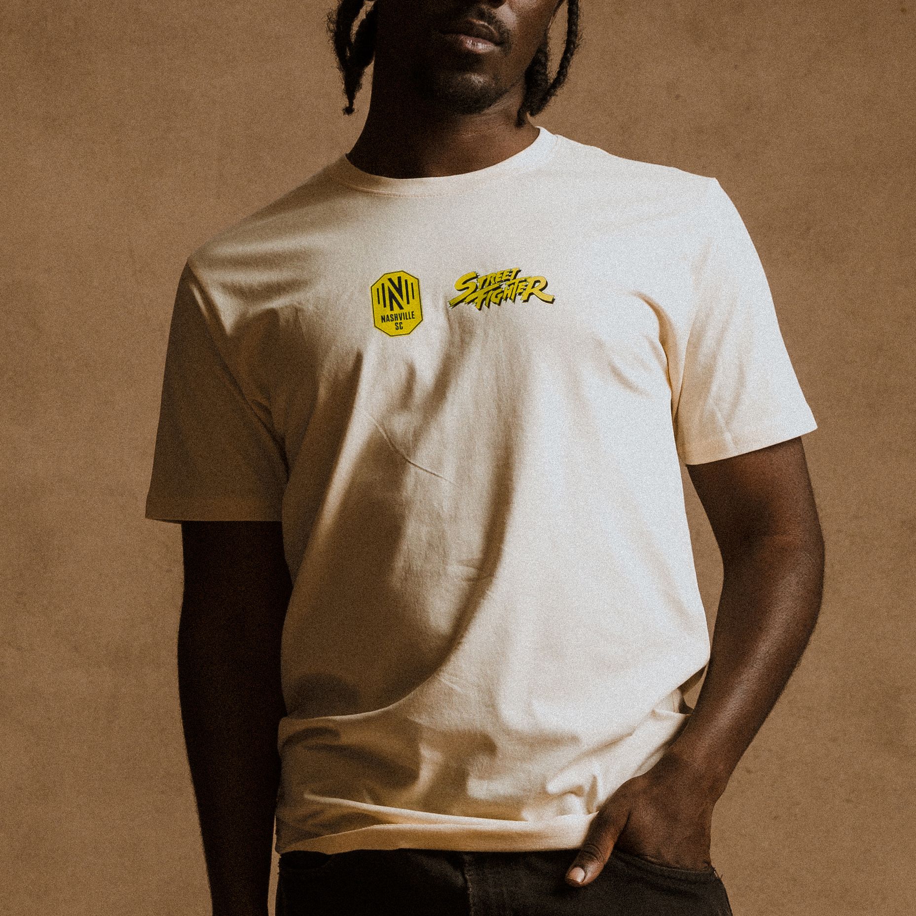 Peace Collective Adult Nashville SC | Street Fighter Hany Mukhtar Face-Off T-Shirt