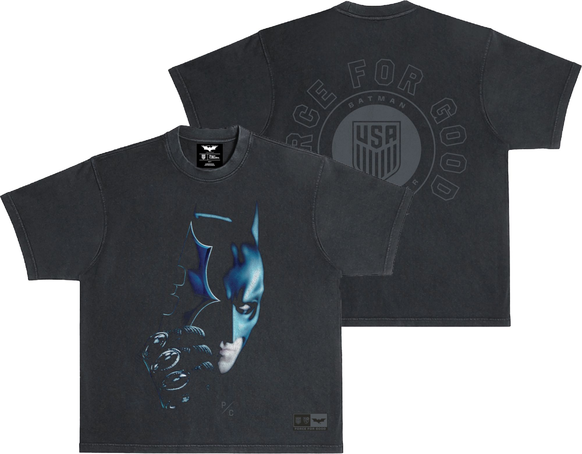 Peace Collective Adult U.S. Soccer | DC Worlds Collide Batman Batarang T-Shirt