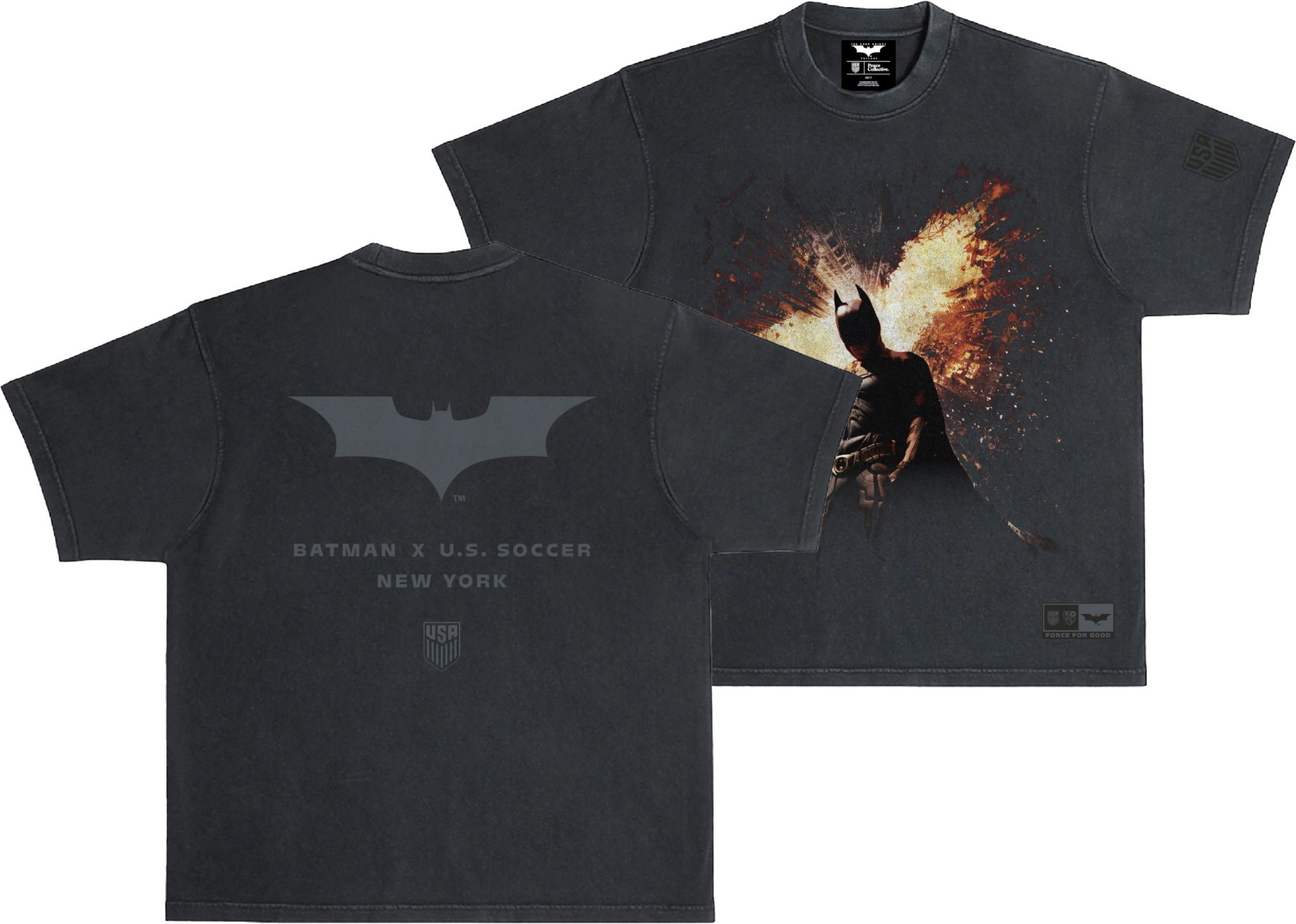 Peace Collective Adult U.S. Soccer | DC Worlds Collide Batman Halo New York City T-Shirt