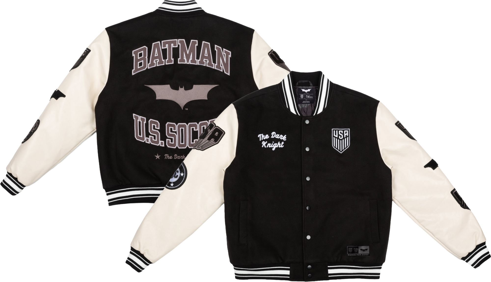 Peace Collective Adult U.S. Soccer | DC Worlds Collide Varsity Jacket