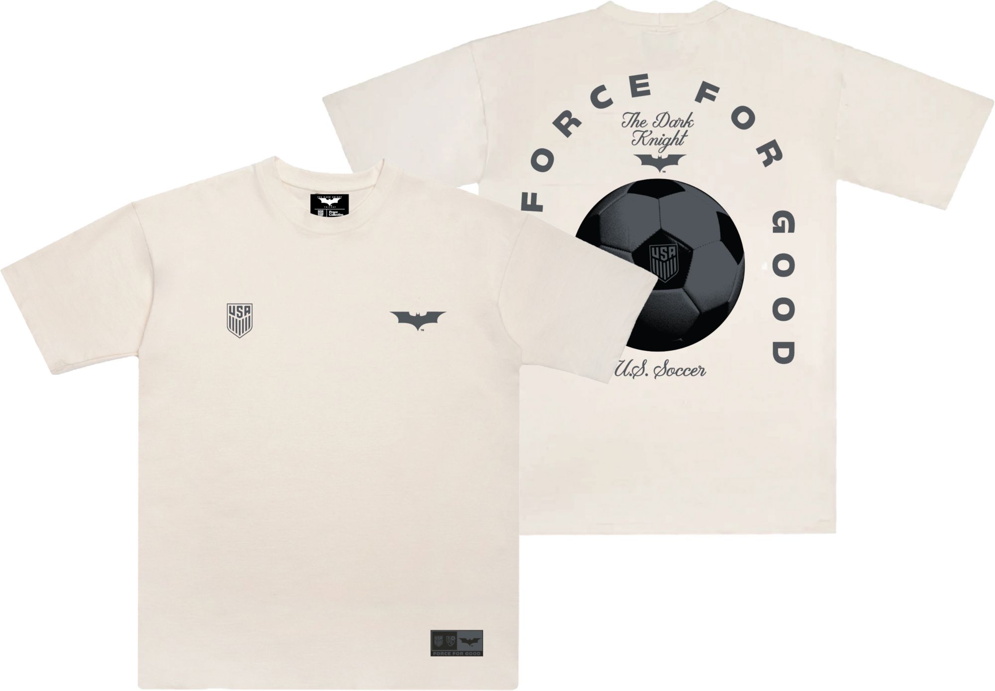 Peace Collective Adult U.S. Soccer | DC Worlds Collide Batman Force For Good T-Shirt