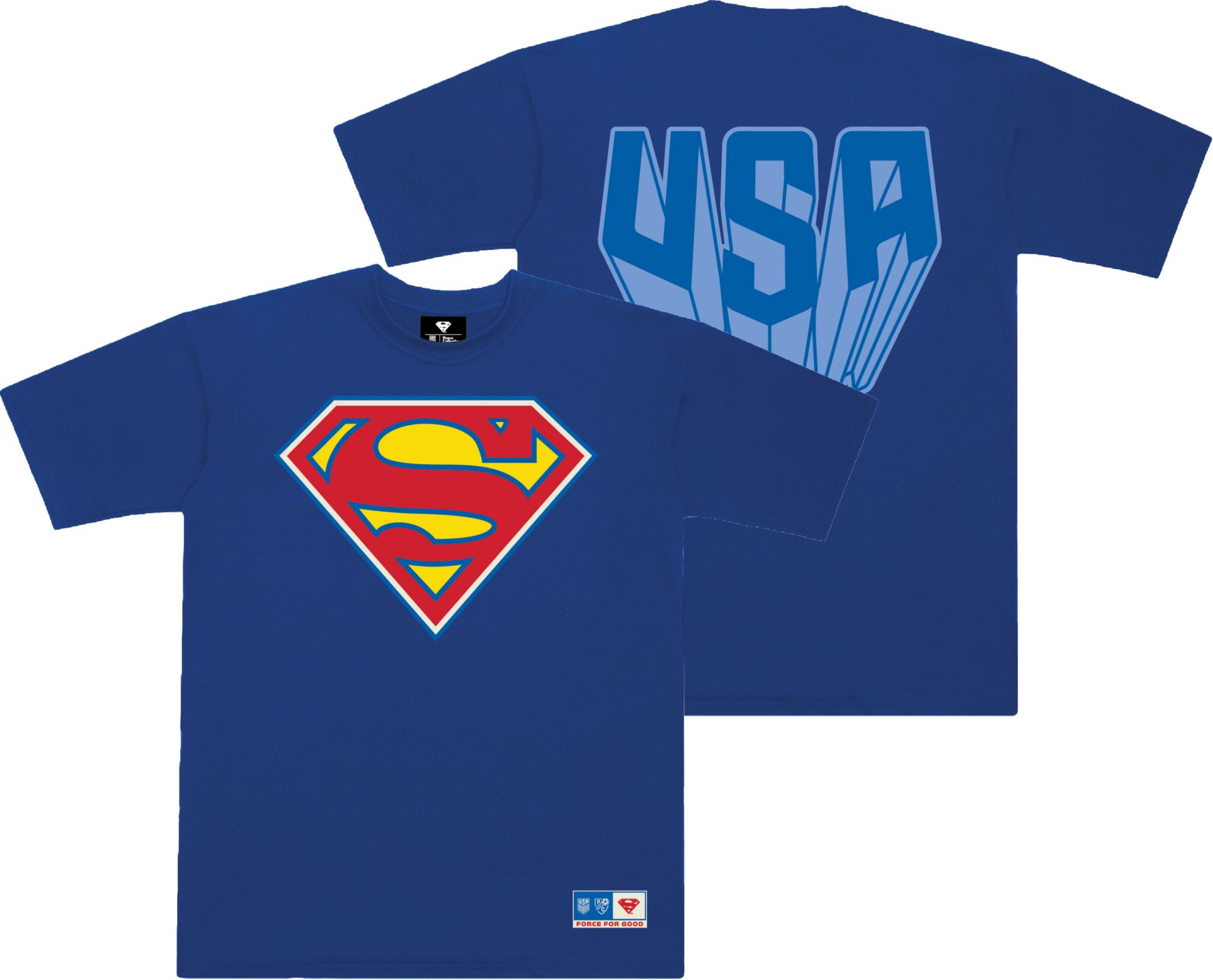 Peace Collective Adult U.S. Soccer | DC Worlds Collide Superman Force For Good T-Shirt