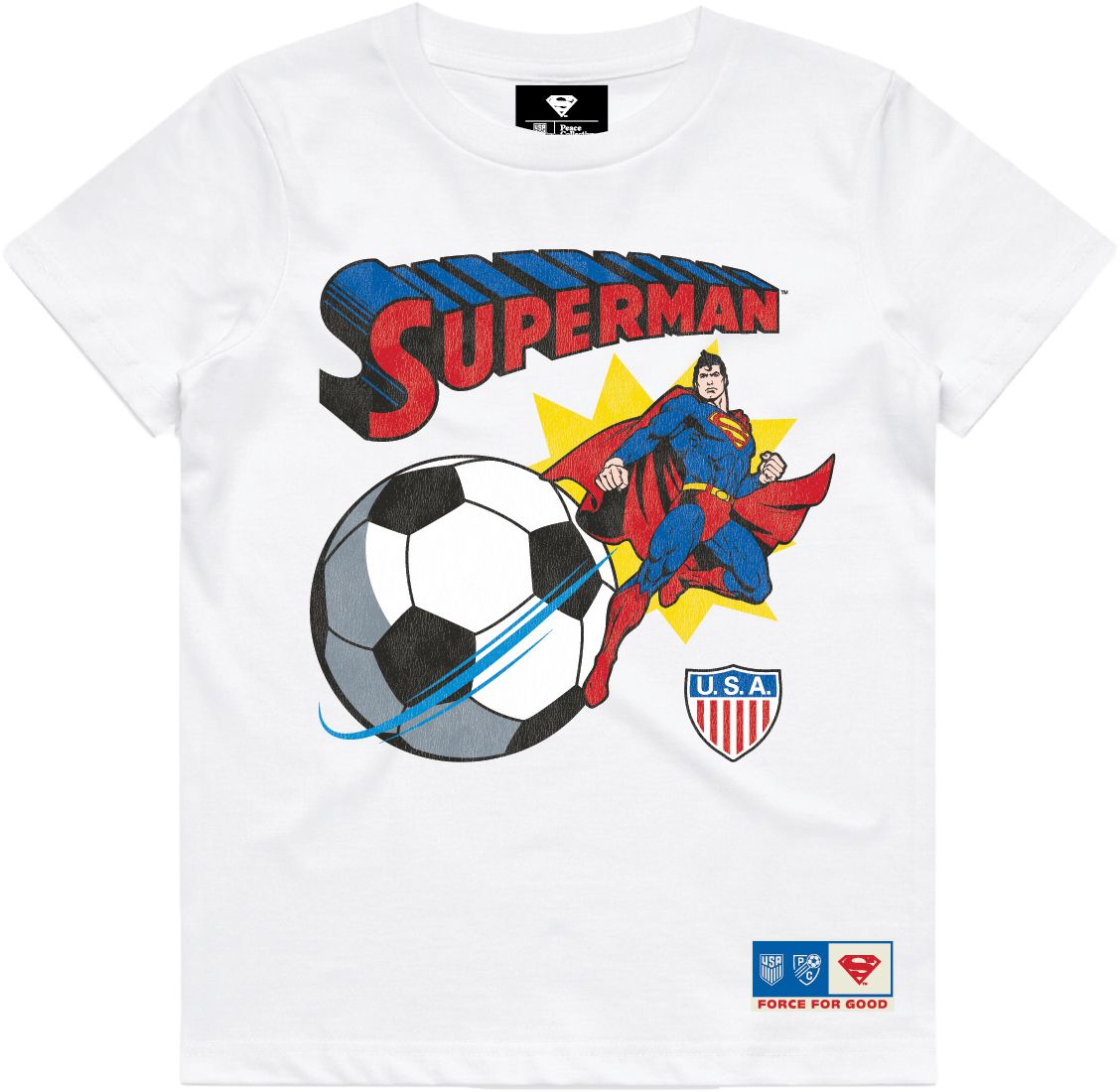 Peace Collective Youth U.S. Soccer | DC Worlds Collide Superman Impact T-Shirt