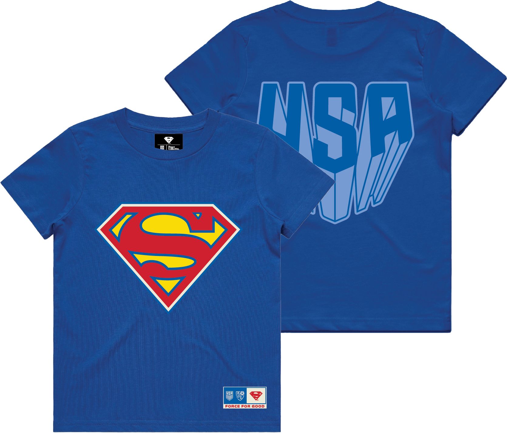 Peace Collective Youth U.S. Soccer | DC Worlds Collide Superman Force For Good T-Shirt