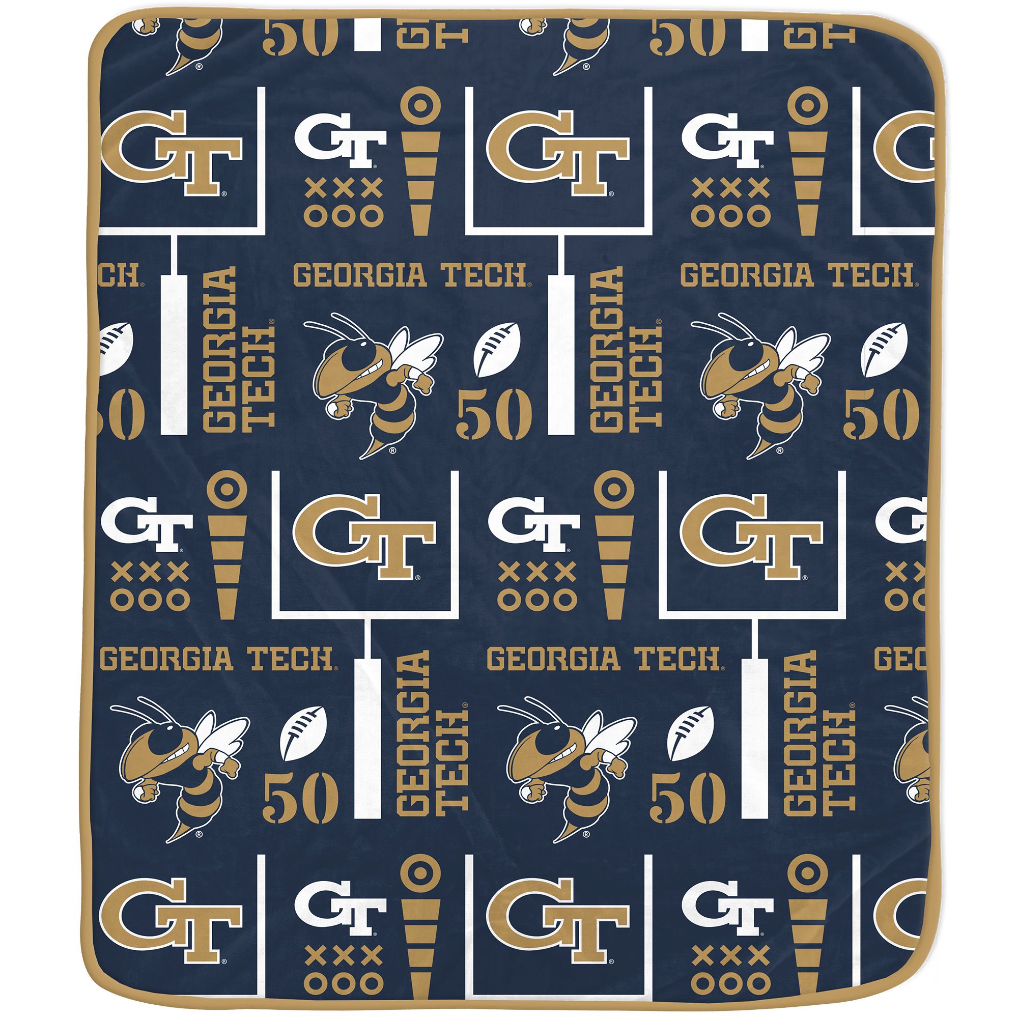 Pegasus Sports Georgia Tech Yellow Jackets Cozy Blanket