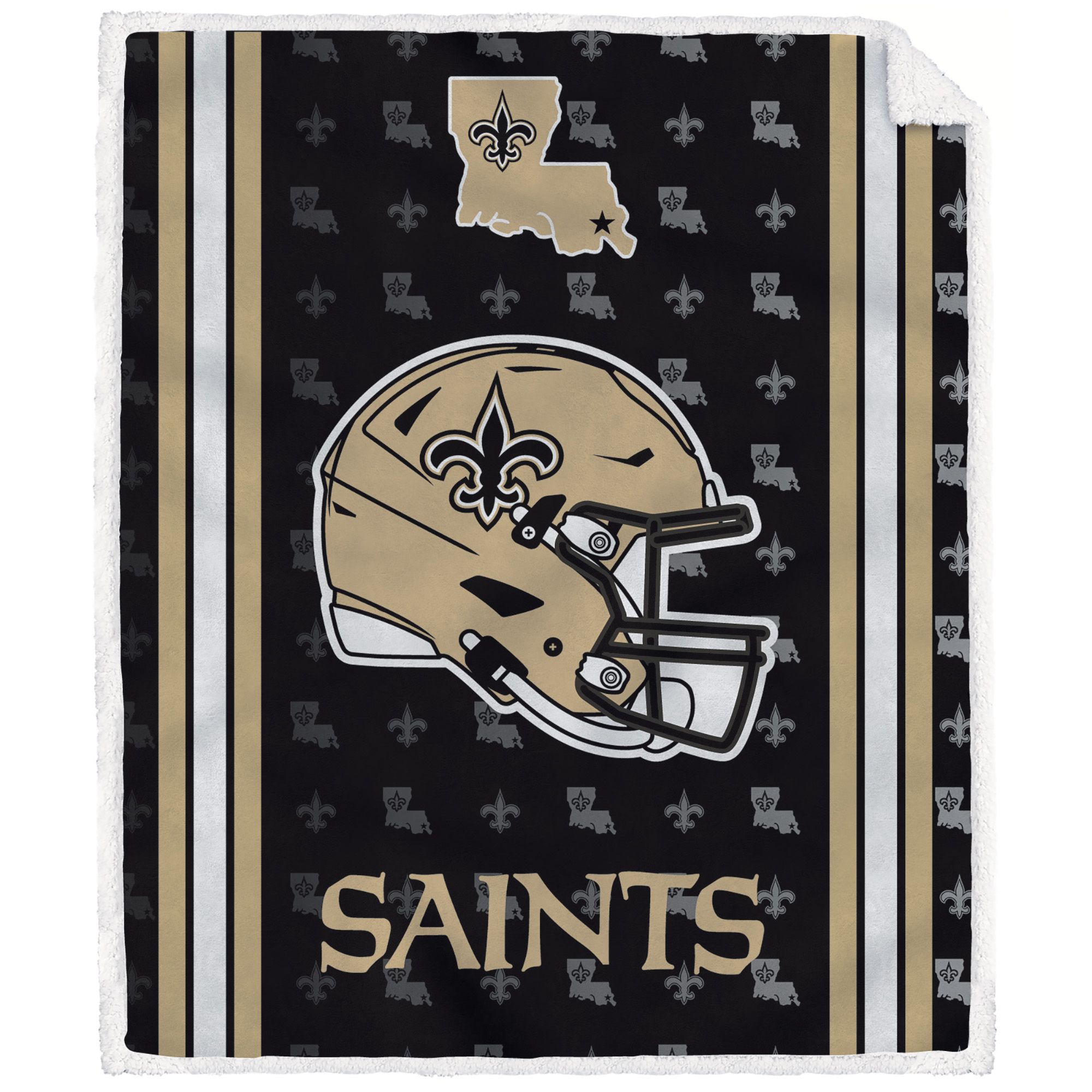 Pegasus Sports New Orleans Saints Sherpa Blanket