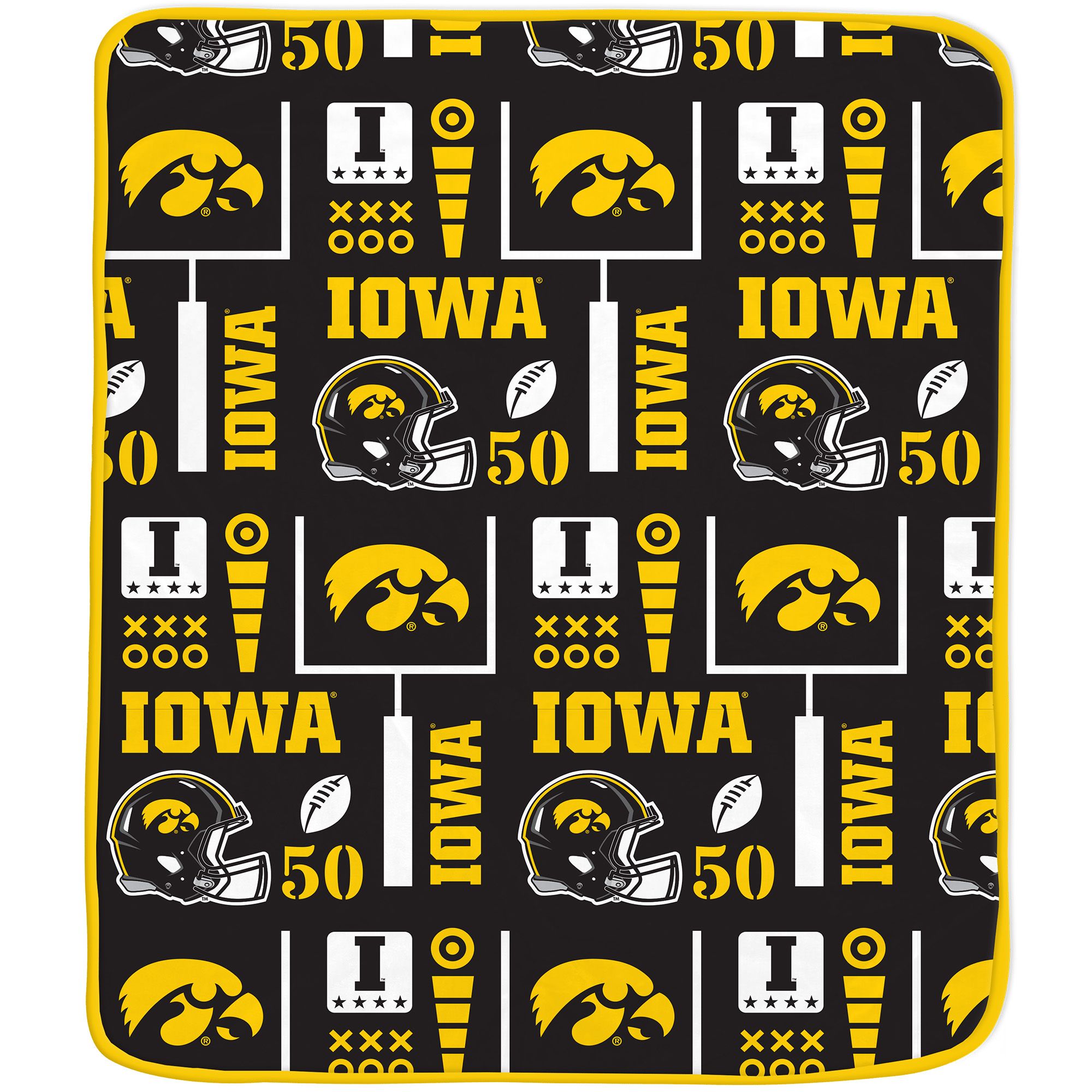 Pegasus Sports Iowa Hawkeyes Cozy Blanket