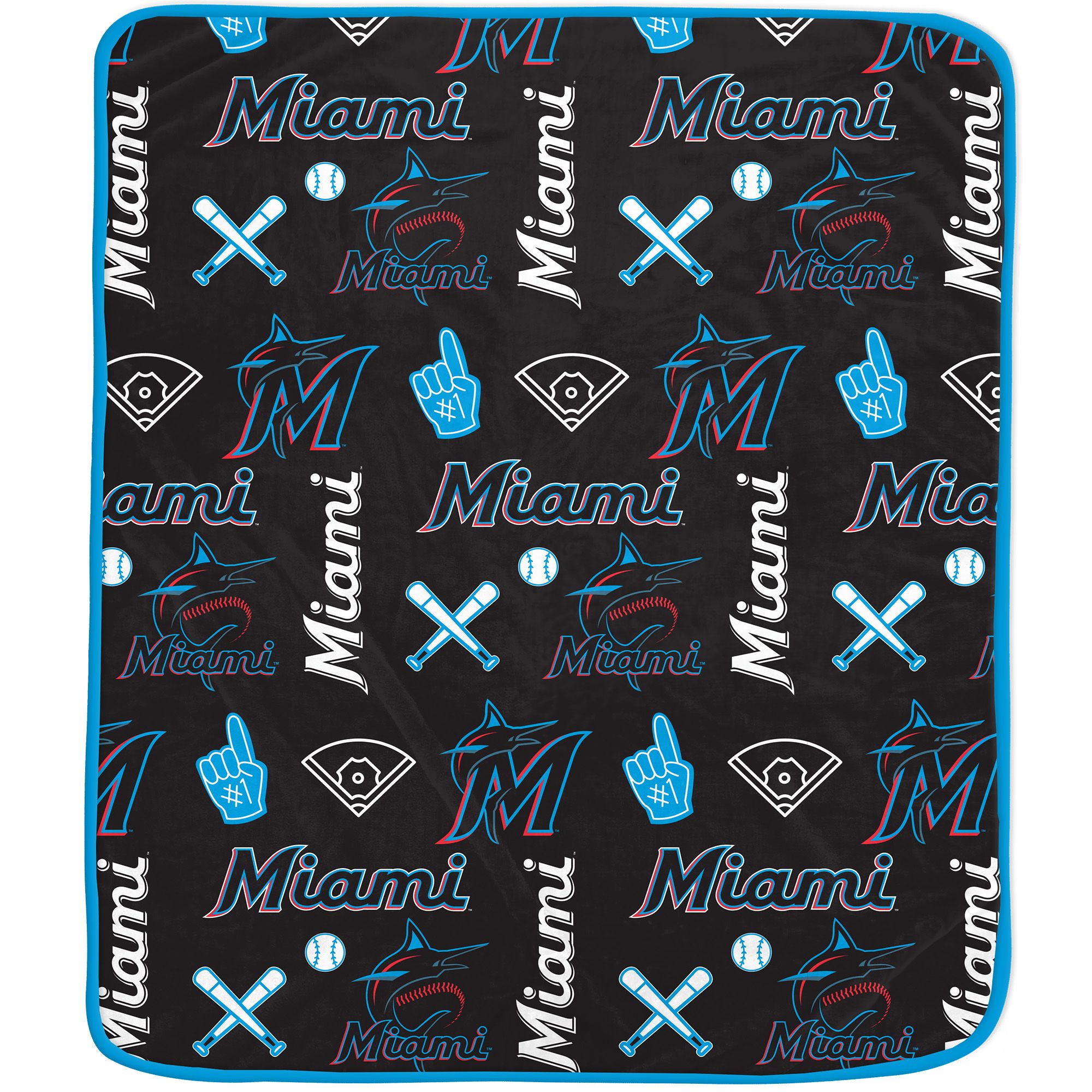 Pegasus Sports Miami Marlins Cozy Blanket