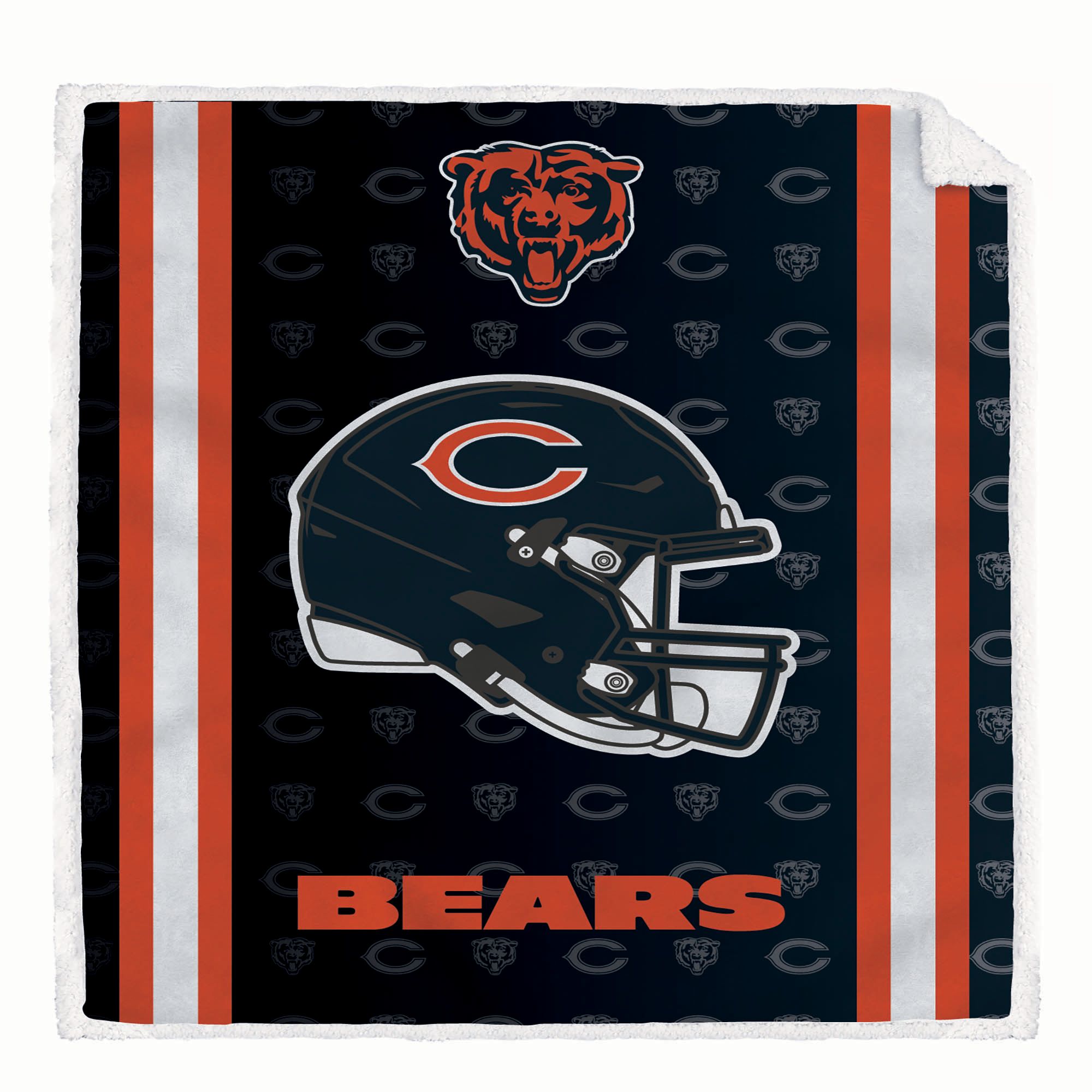 Pegasus Sports Chicago Bears Sherpa Blanket