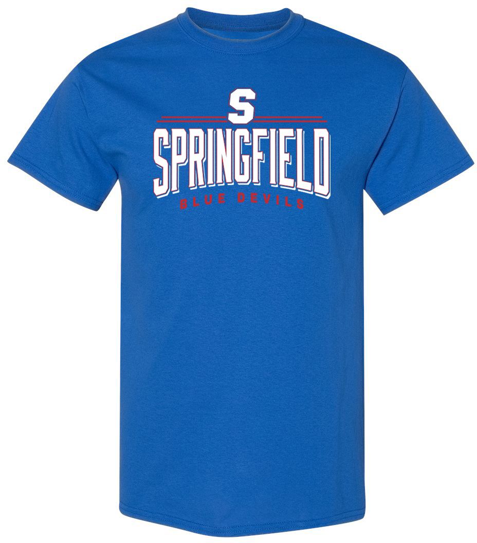 Pel Athletic Adult Springfield Local High School Royal T-Shirt