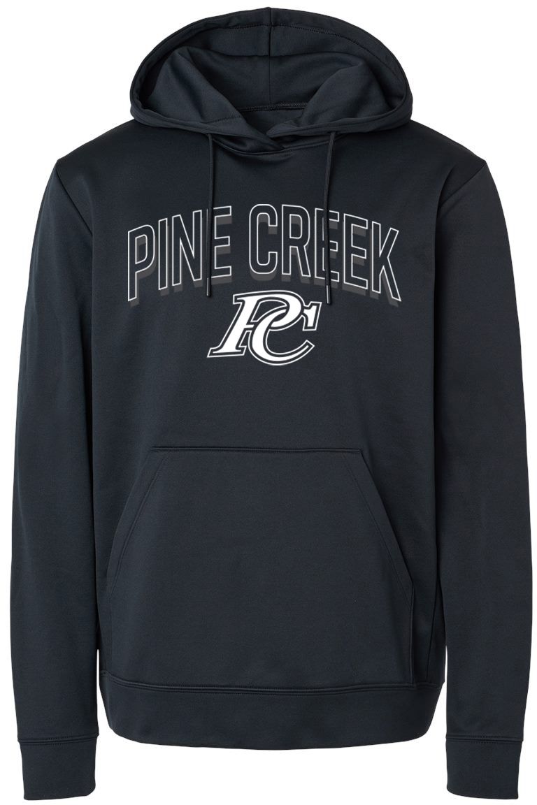 Pel Athletic Adult Pine Creek High School Black Pullover Hoodie