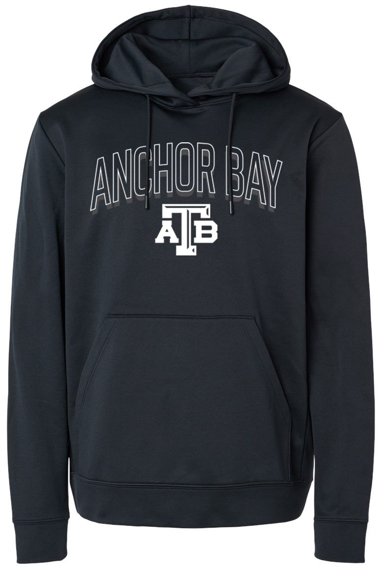 Pel Athletic Adult Anchor Bay High School Black Pullover Hoodie