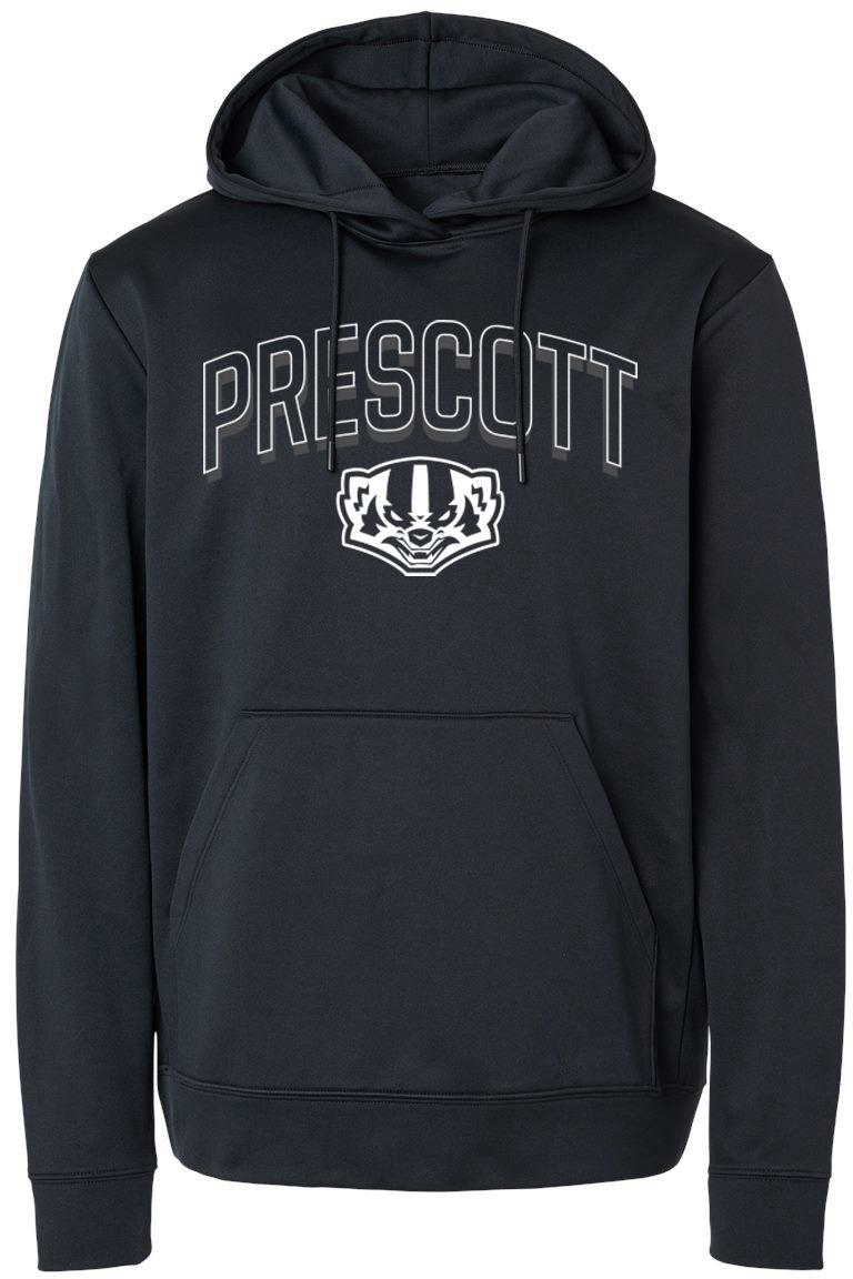Pel Athletic Adult Prescott High School Black Pullover Hoodie