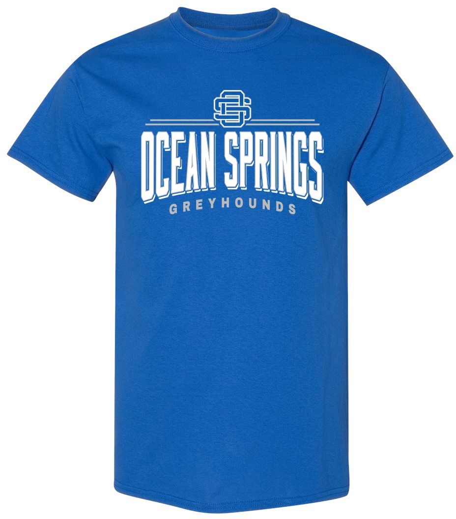 Pel Athletic Adult Ocean Springs High School Royal T-Shirt