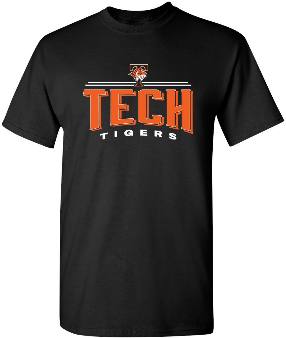 Pel Athletic Adult Technical High School Black T-Shirt