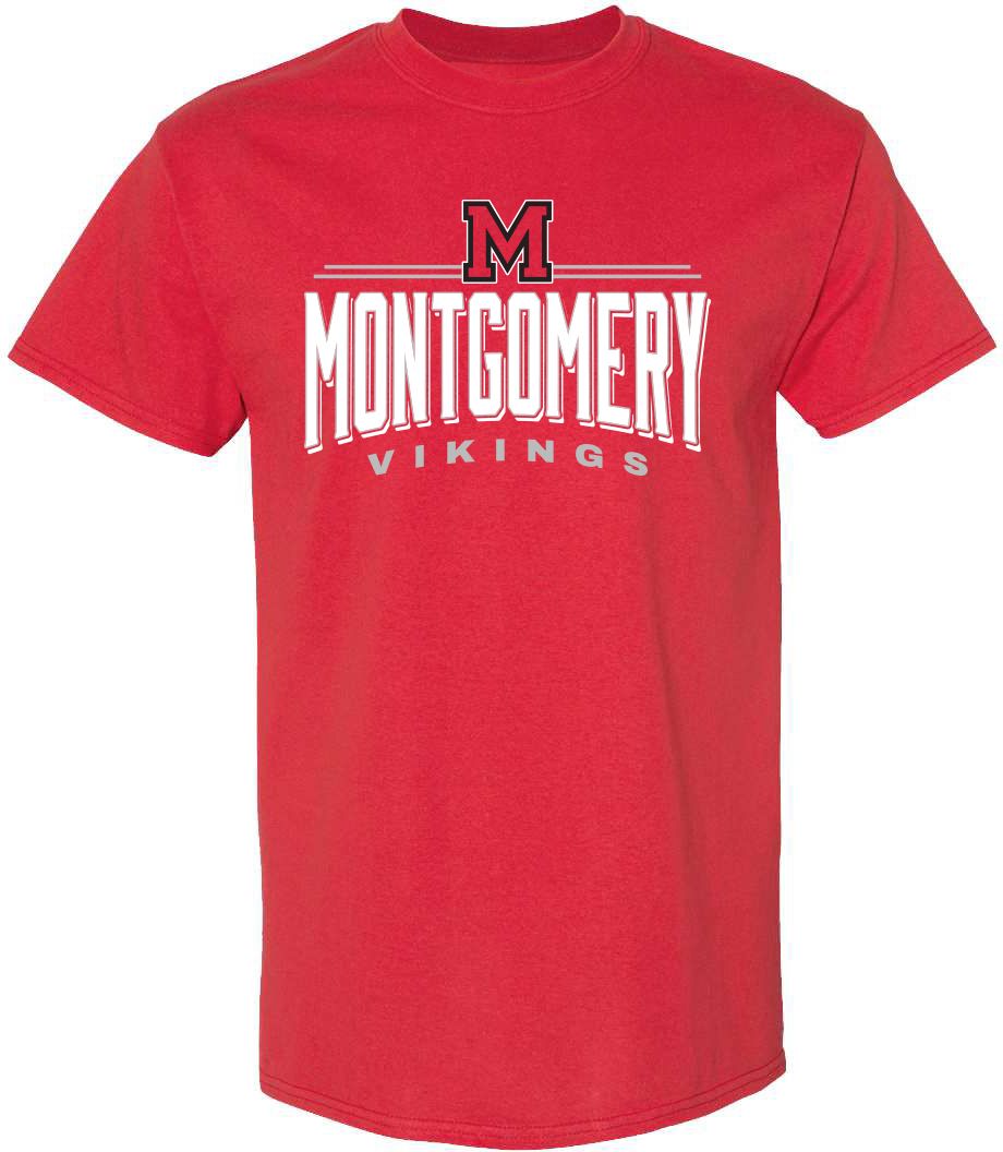 Pel Athletic Adult Montgomery High School Red T-Shirt