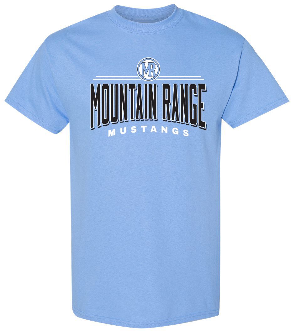 Pel Athletic Adult Mountain Range High School Blue T-Shirt