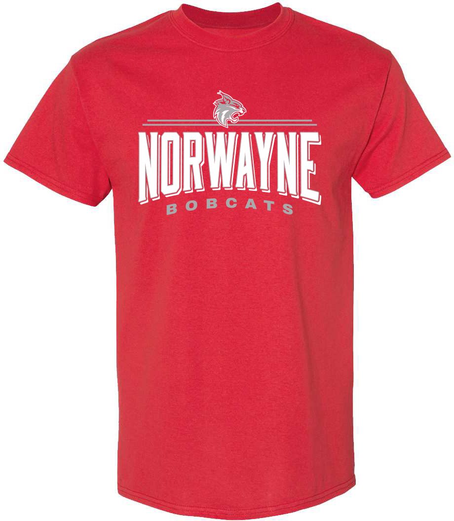 Pel Athletic Adult Norwayne High School Red T-Shirt