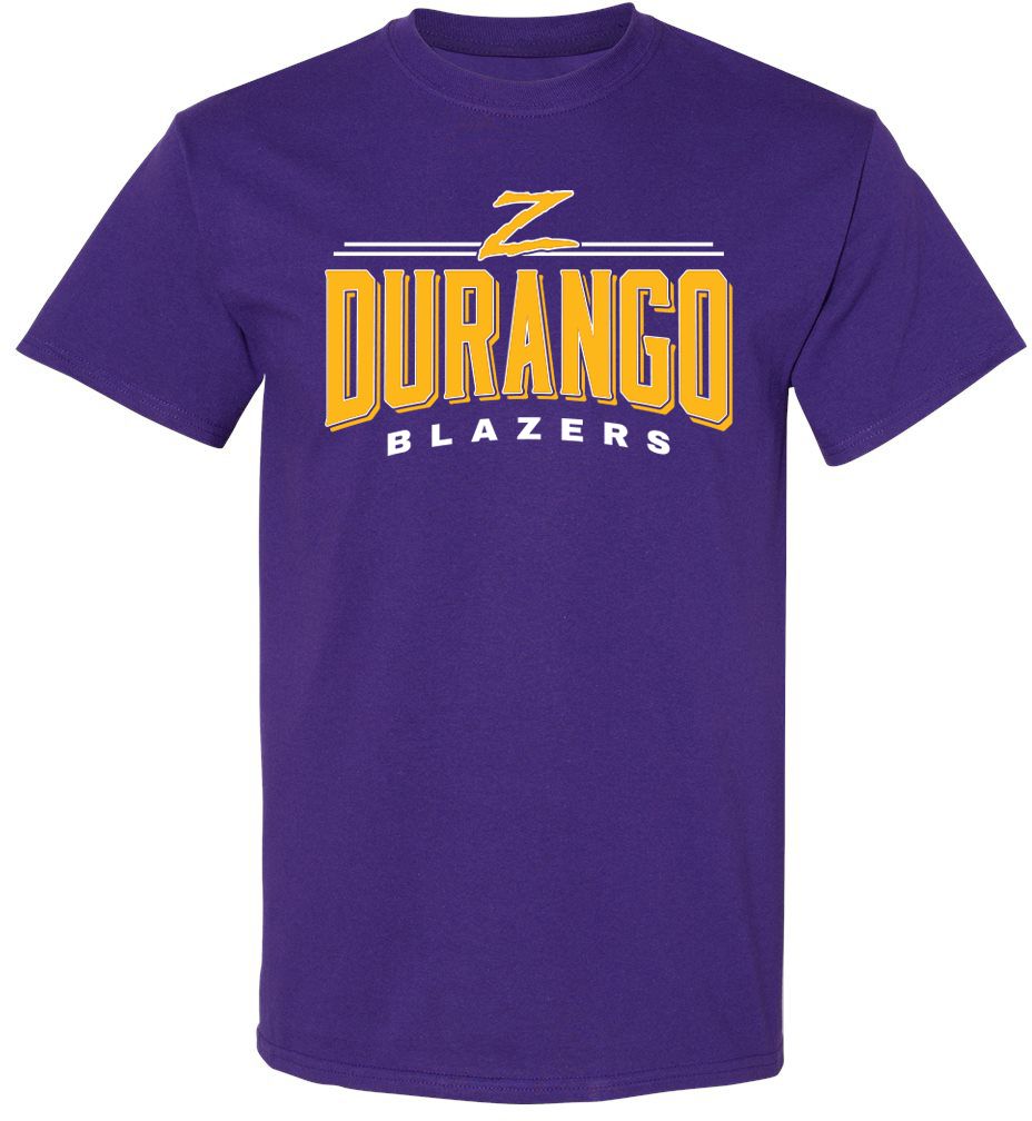 Pel Athletic Adult Durango High School Purple T-Shirt