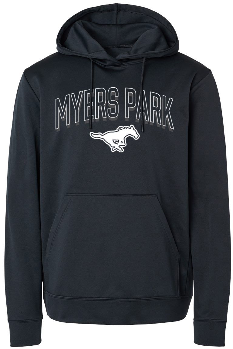 Pel Athletic Adult Myers Park High School Black Pullover Hoodie