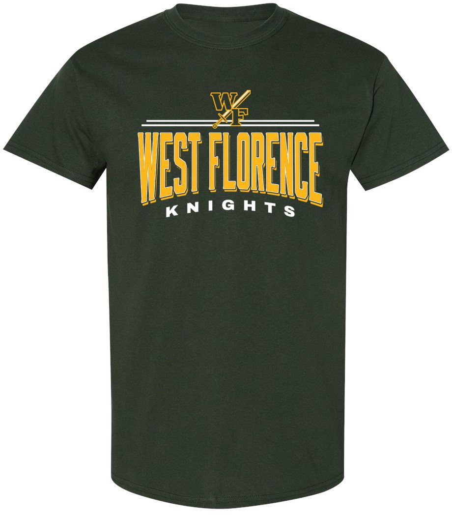 Pel Athletic Adult West Florence High School Forest T-Shirt