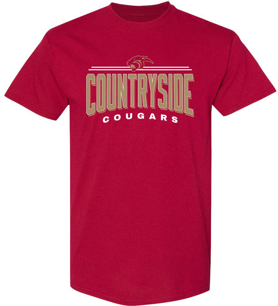 Pel Athletic Adult Countryside Senior High School Cardinal T-Shirt