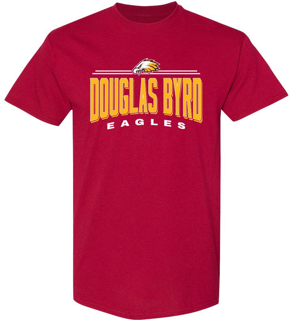 Pel Athletic Adult Douglas Byrd High School Cardinal T-Shirt