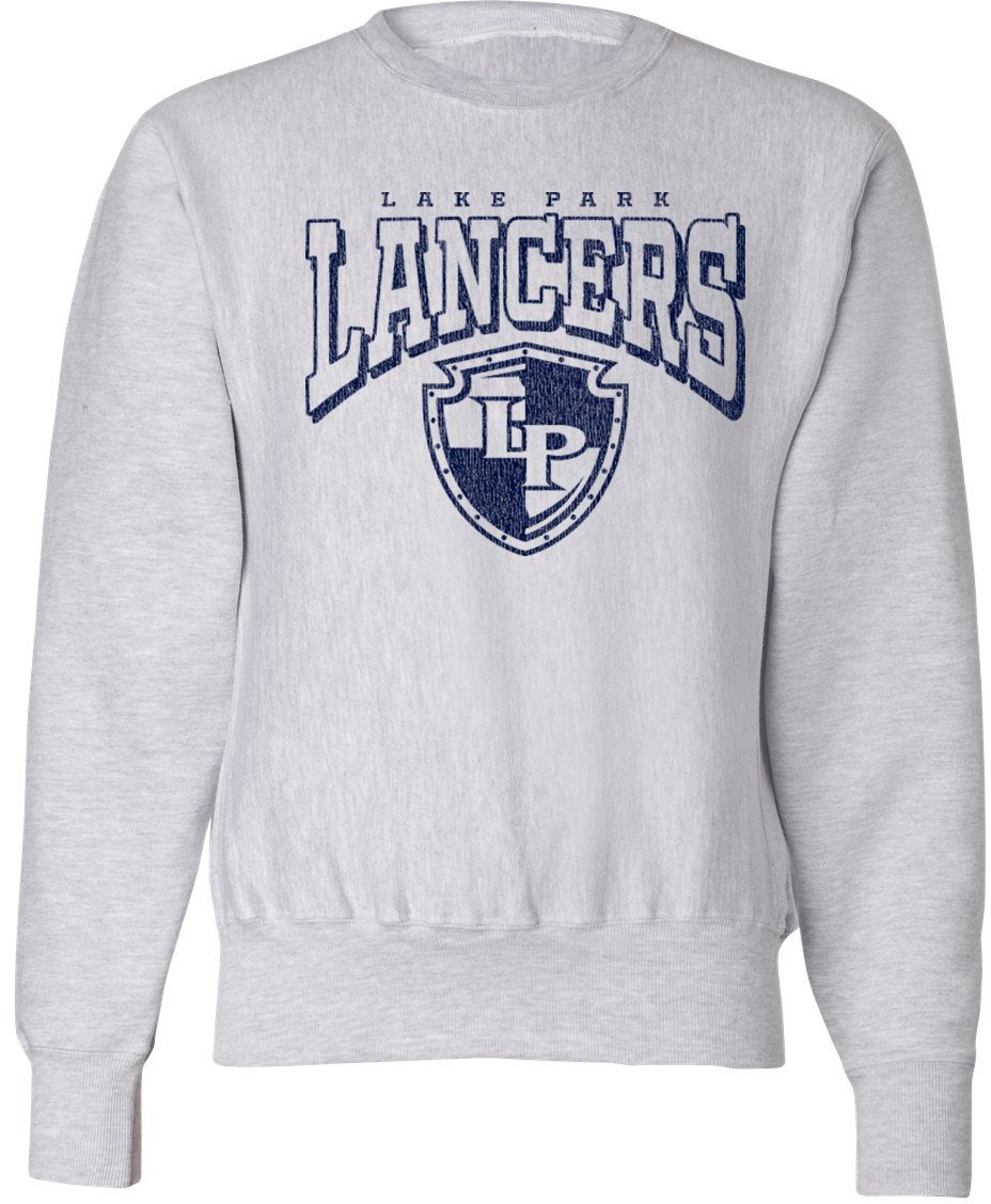 Pel Athletic Adult Lake Park High School Ash Crewneck Sweatshirt