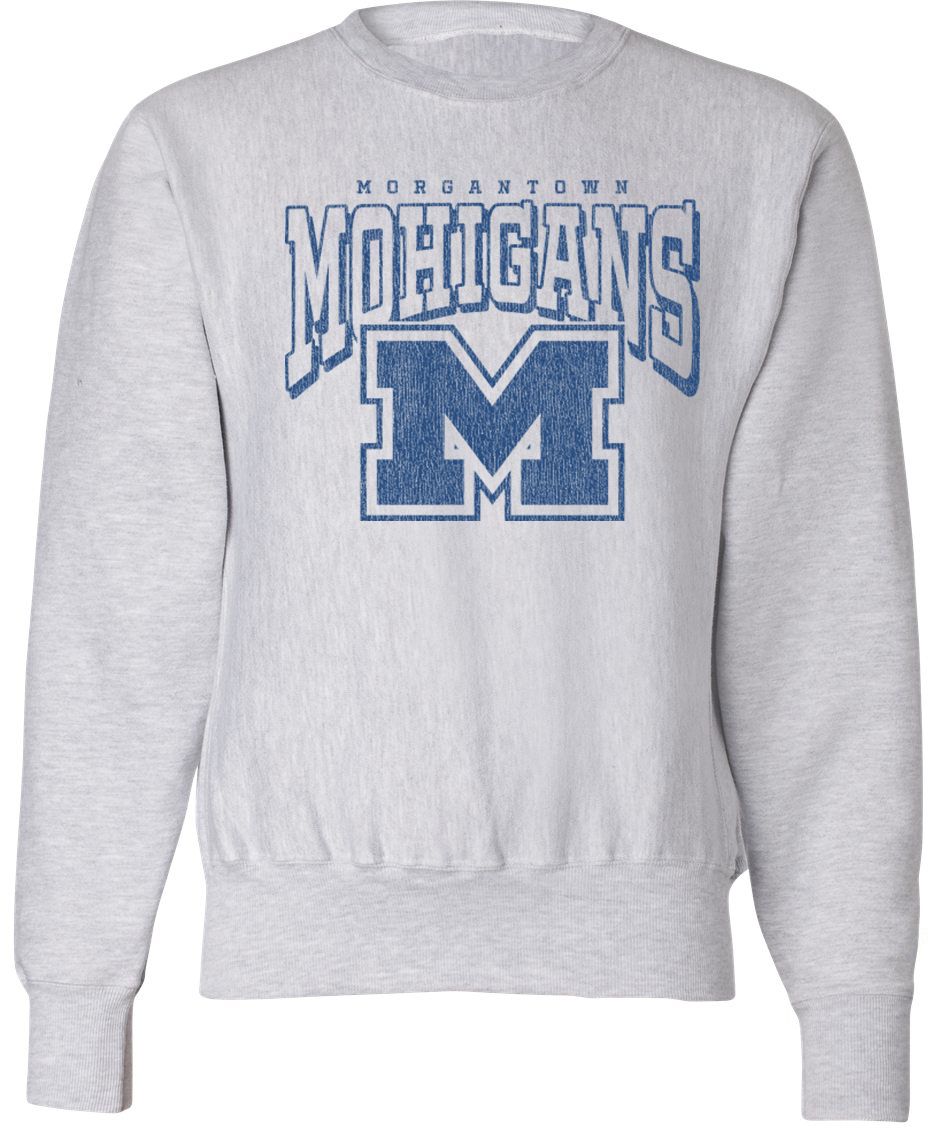 Pel Athletic Adult Morgantown High School Ash Crewneck Sweatshirt