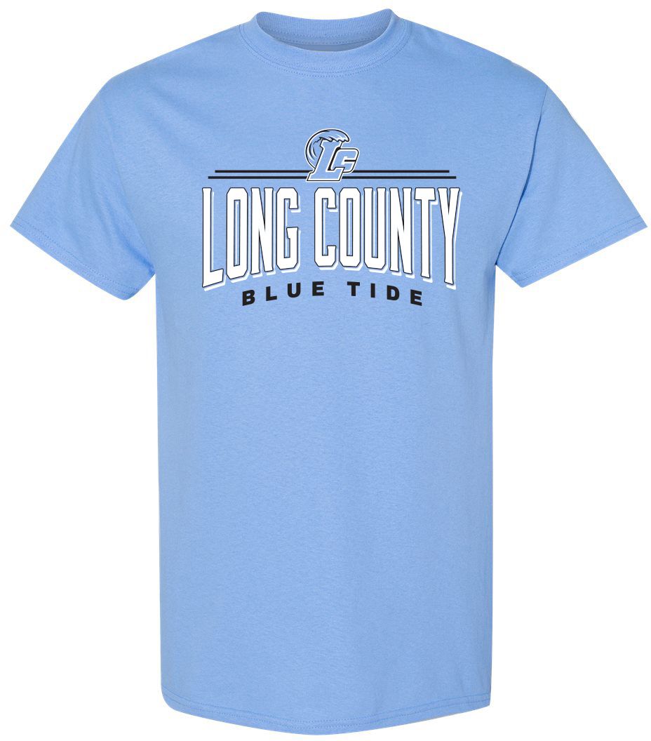 Pel Athletic Adult Long County High School Blue T-Shirt