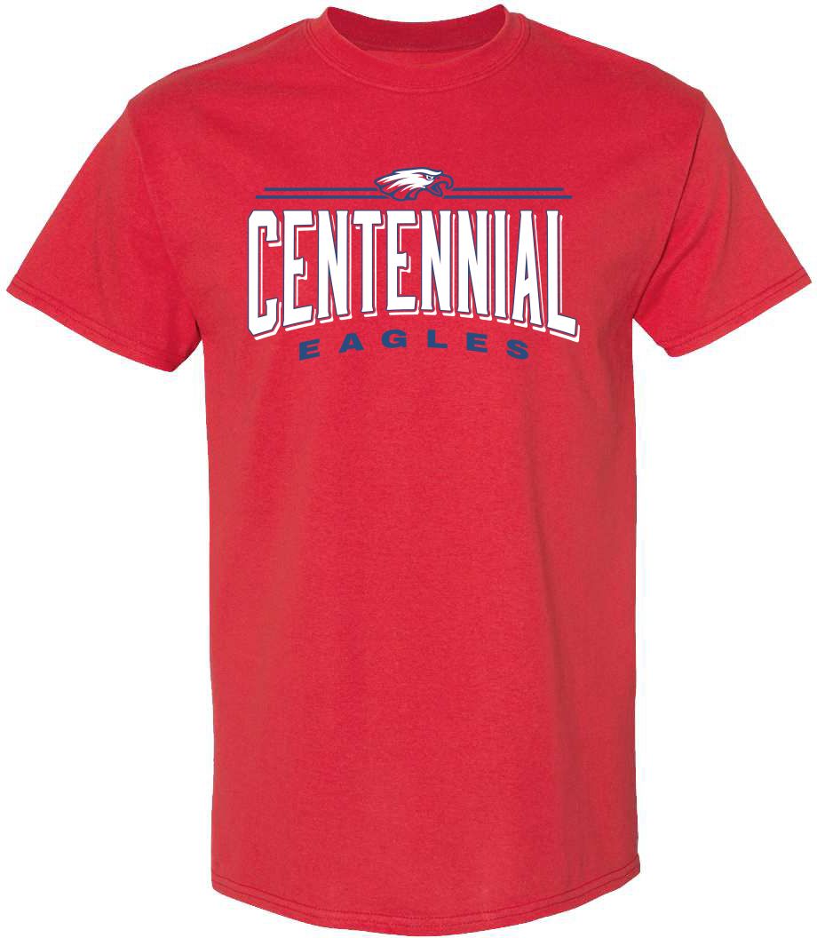 Pel Athletic Adult Centennial High School Red T-Shirt