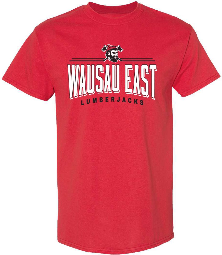 Pel Athletic Adult Wausau East High School Red T-Shirt