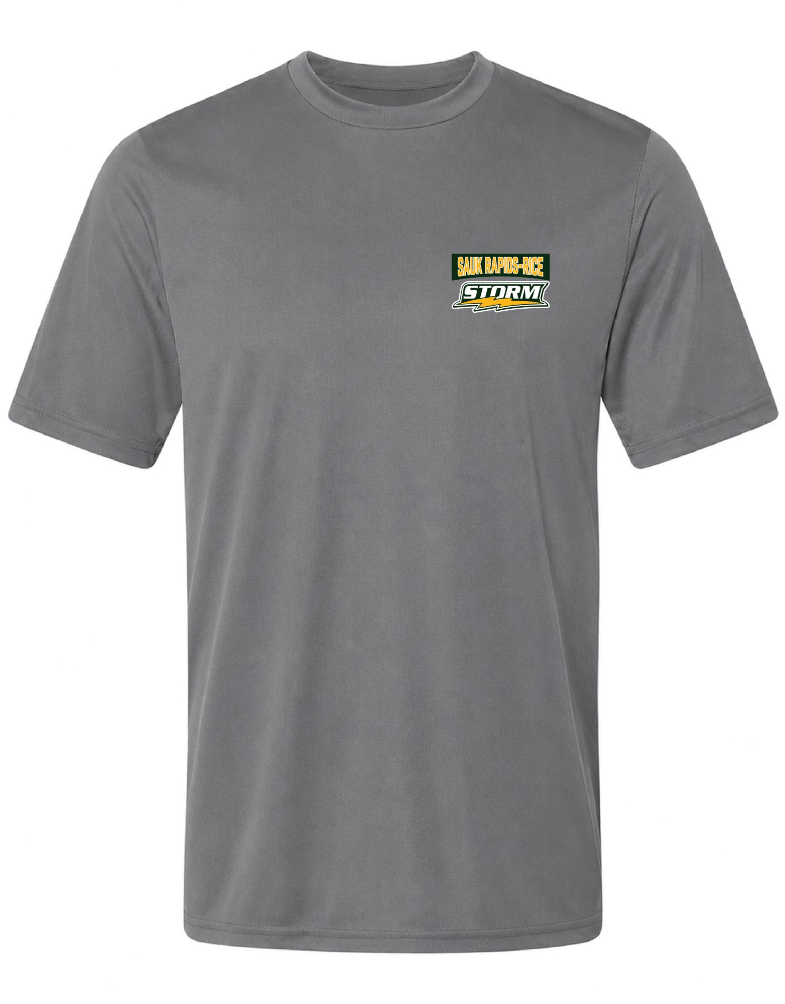 Pel Athletic Adult Sauk Rapids-Rice High School Steel Gray T-Shirt